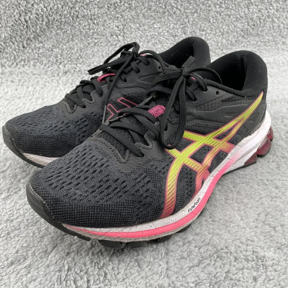 Asics Flytefoam Running Shoe Womens 8.5 Black Pink Training Trail Sneaker Hiking - Picture 3 of 10